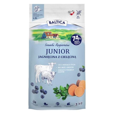Baltica Smaki Regionów – Junior Jagnięcina Z Cielęciną L/XL 3 kg