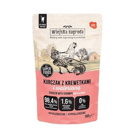 Wiejska Zagroda Pasztet Kurczak z krewetkami i walerianą 100 g